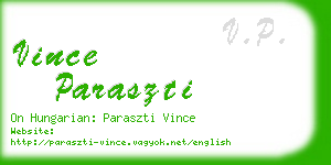 vince paraszti business card